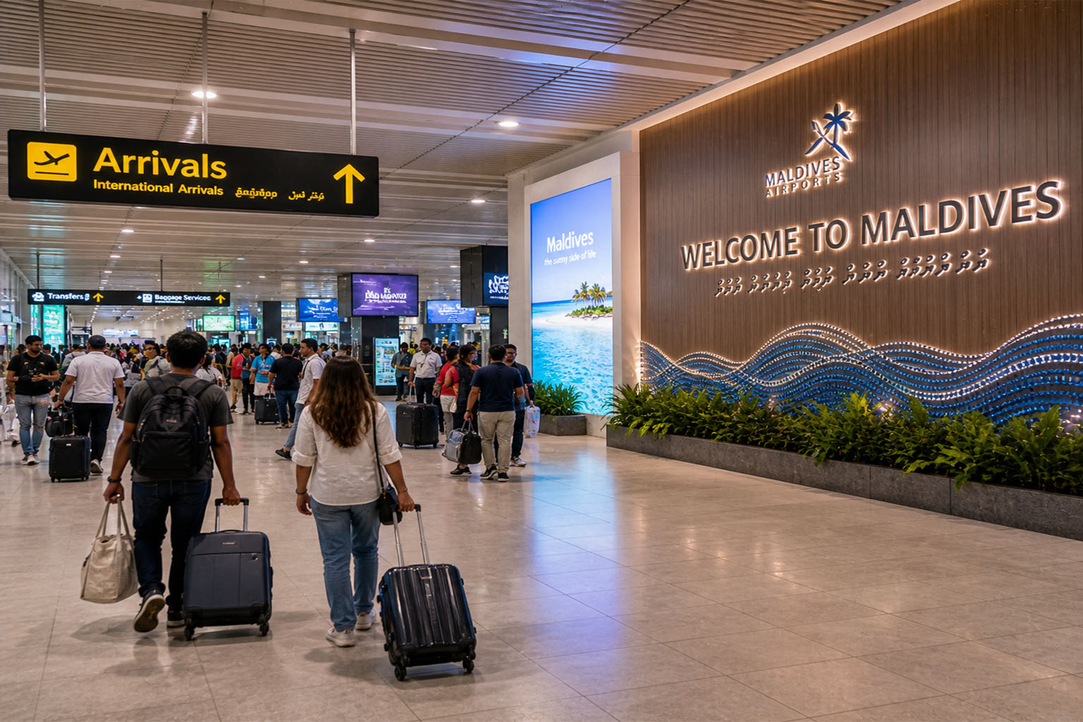 Velana International Airport Malé — arrival terminal for Chennai to Maldives flights