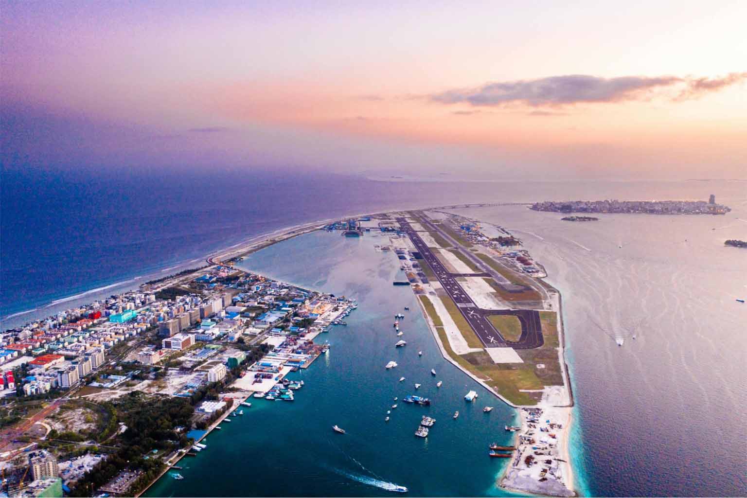 Velana International Airport Maldives aerial view