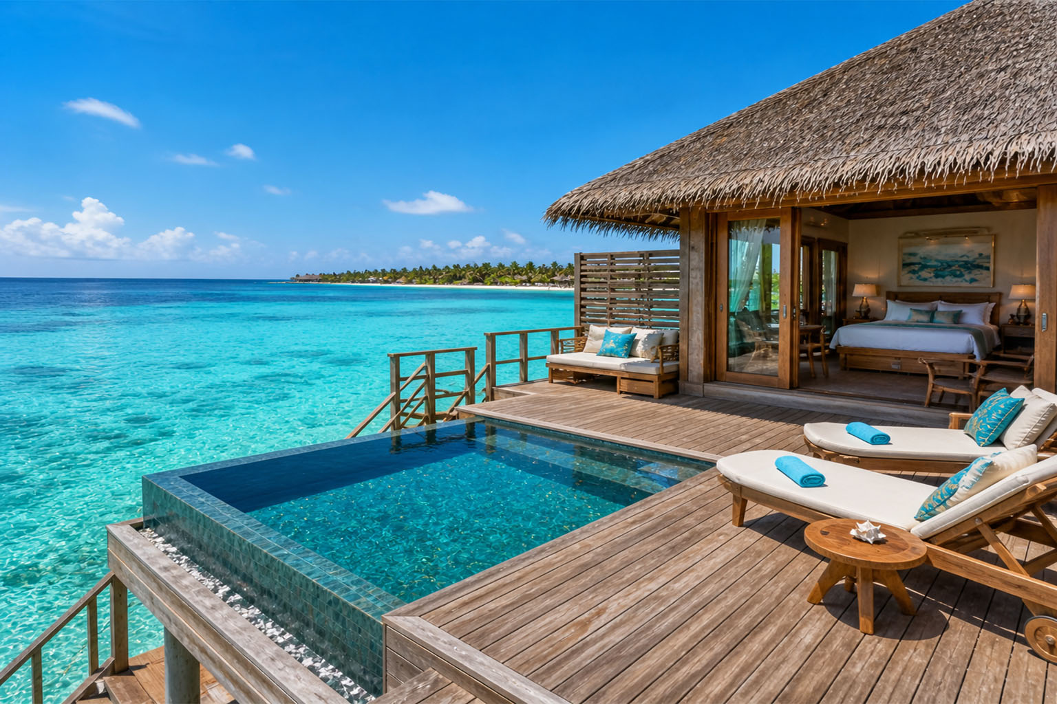 Maldives all inclusive overwater villa with ocean view