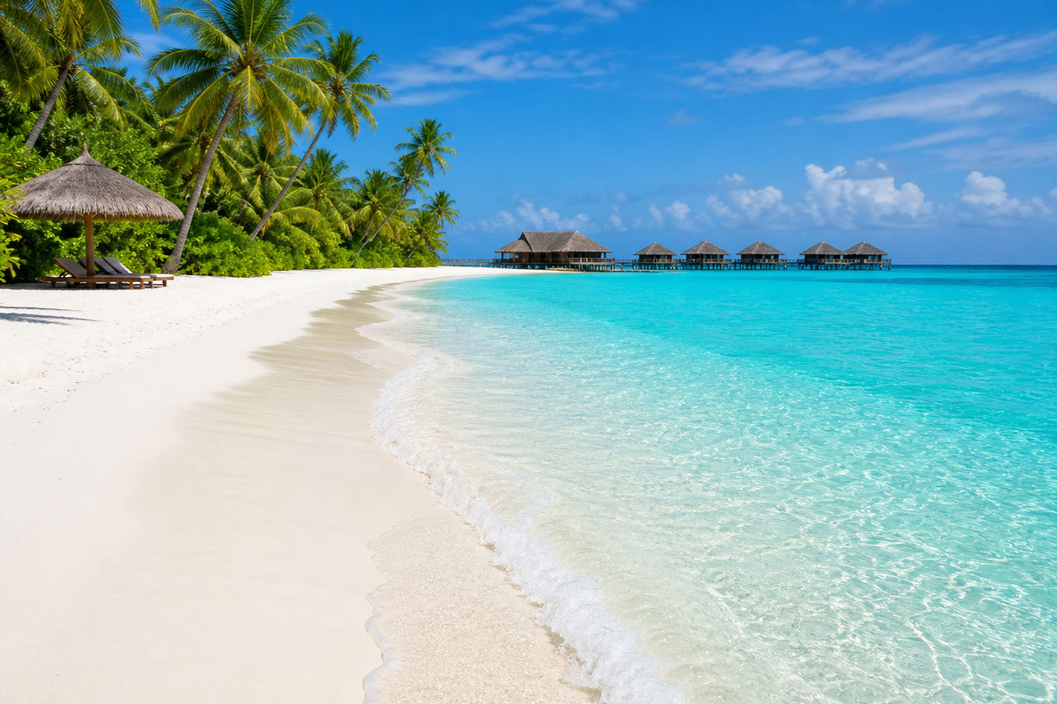 Maldives package from Indore - white sand beach and turquoise water